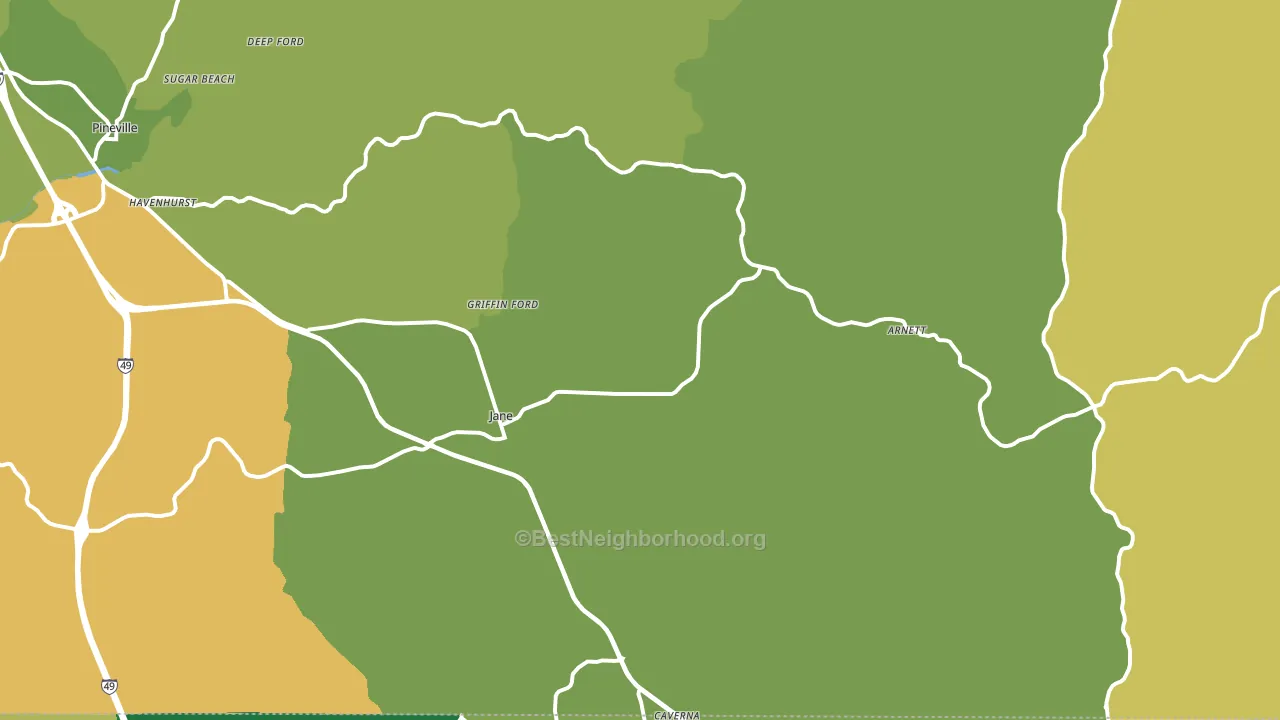 64856, MO block-group voter-turnout map