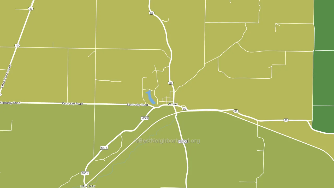 64858, MO block-group voter-turnout map