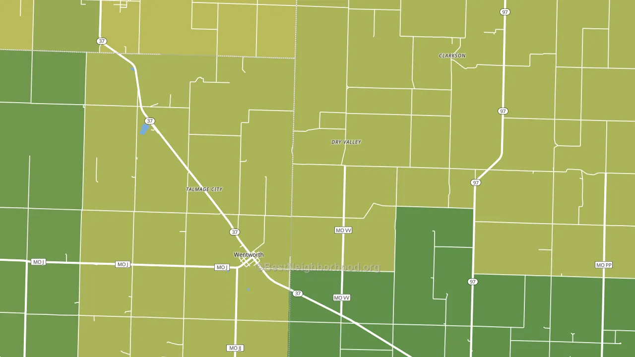 64873, MO block-group voter-turnout map
