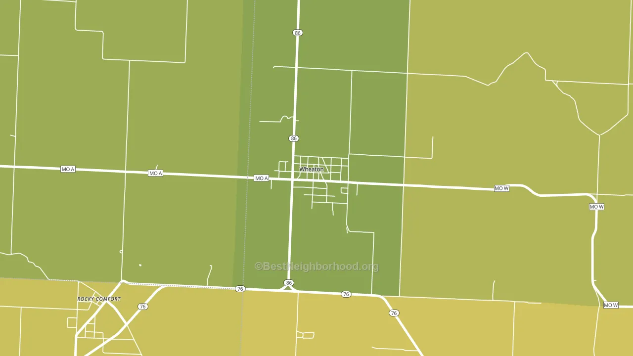 64874, MO block-group voter-turnout map