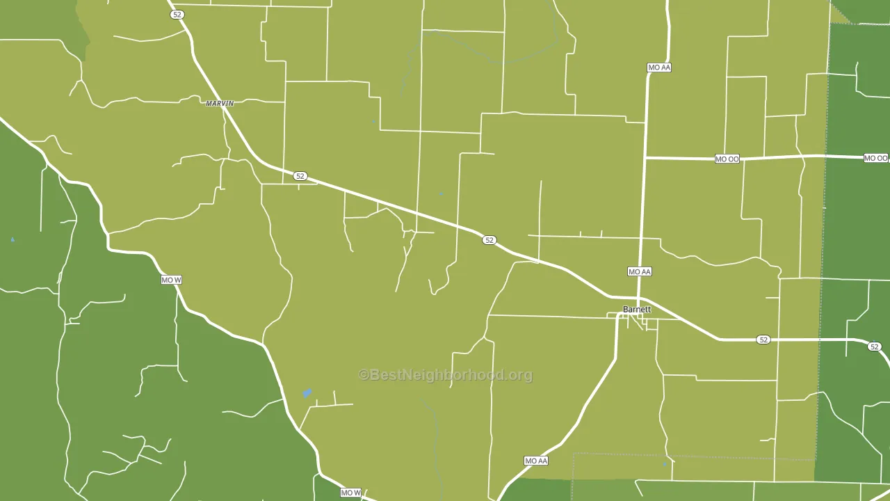 65011, MO block-group voter-turnout map