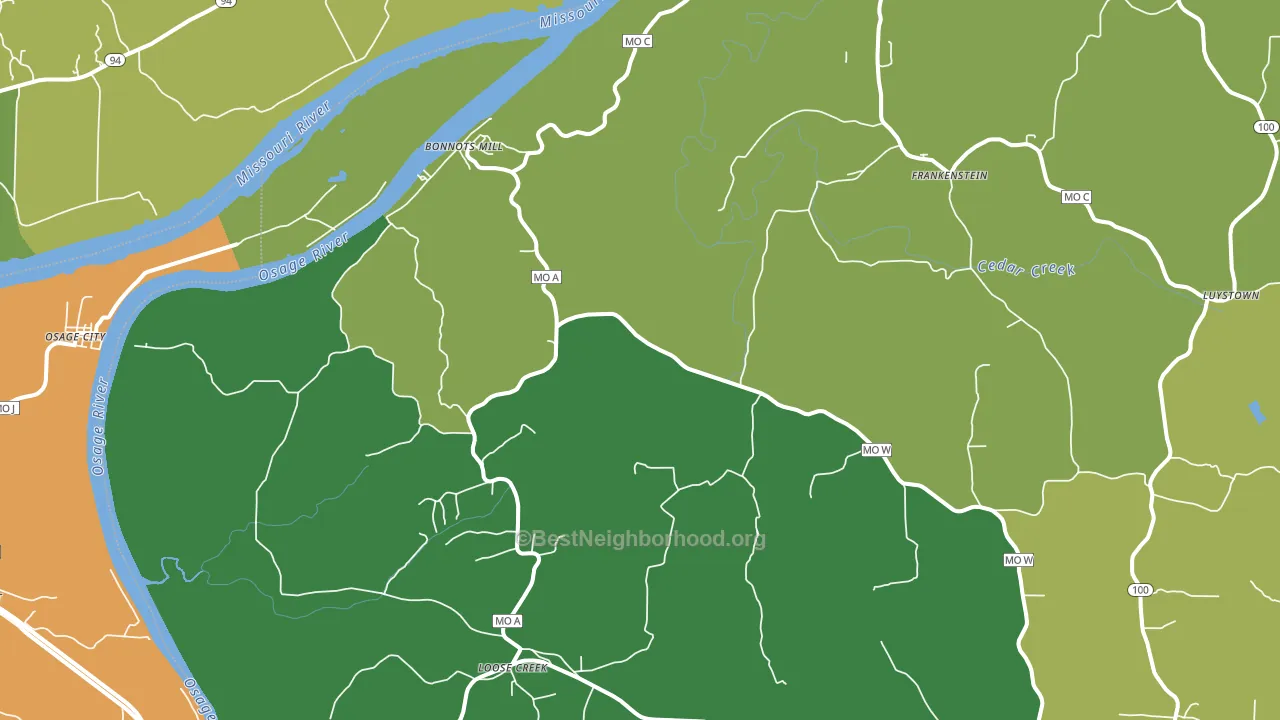 65016, MO block-group voter-turnout map