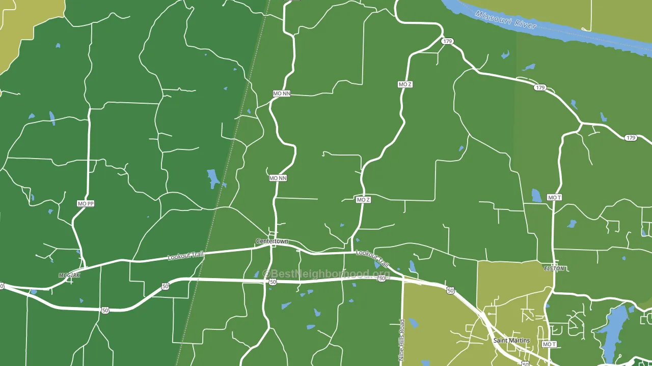65023, MO block-group voter-turnout map