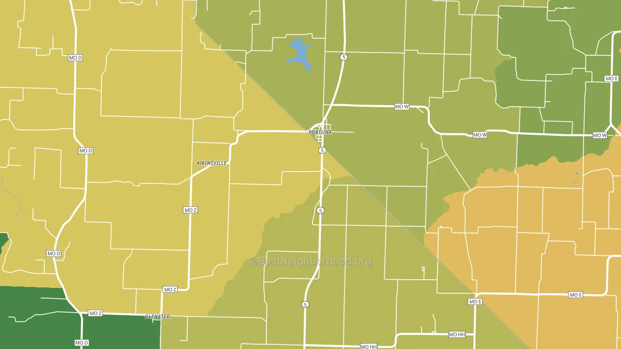 65034, MO block-group voter-turnout map