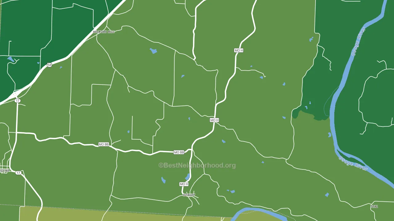 65040, MO block-group voter-turnout map