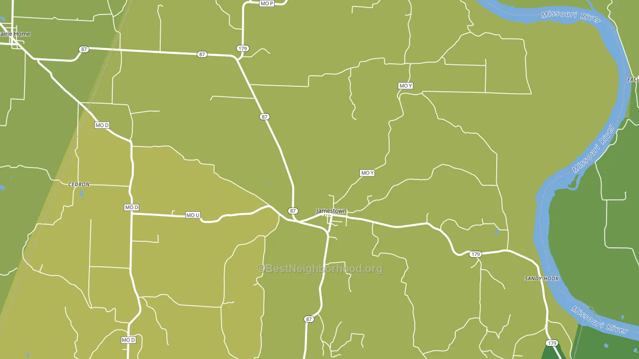 65046, MO block-group voter-turnout map