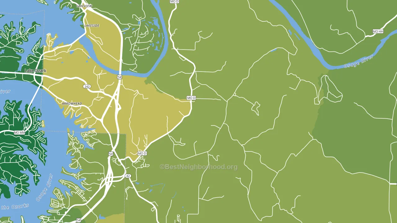 65047, MO block-group voter-turnout map