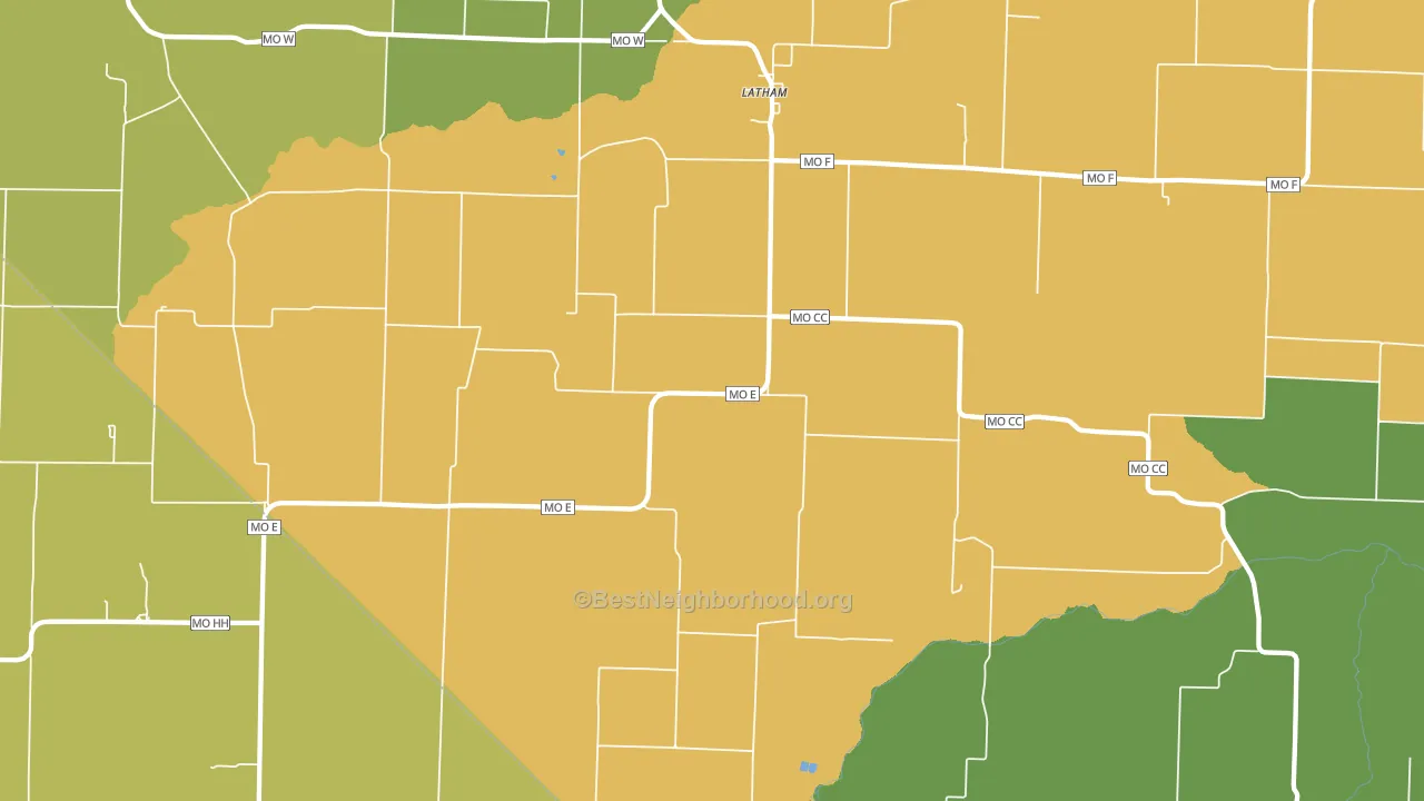 65050, MO block-group voter-turnout map