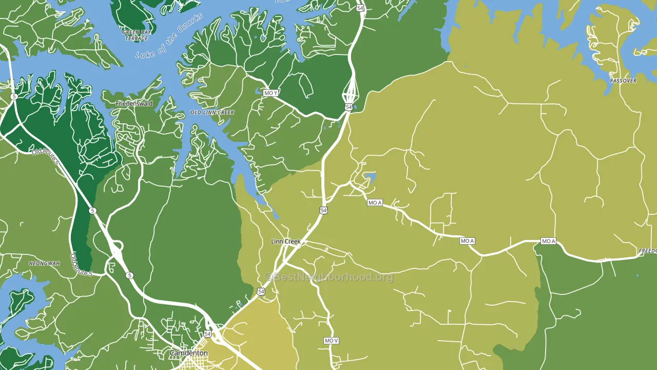 65052, MO block-group voter-turnout map