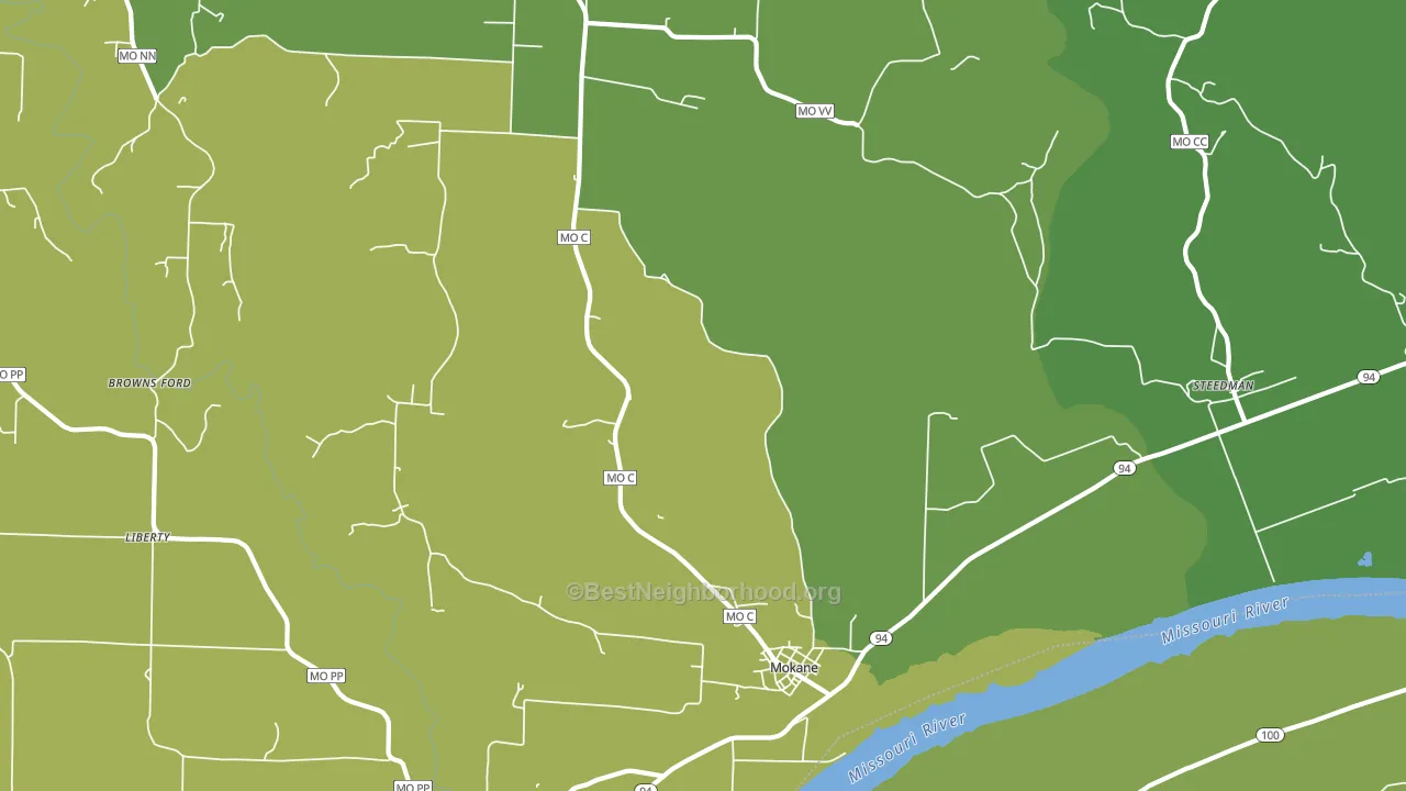65059, MO block-group voter-turnout map