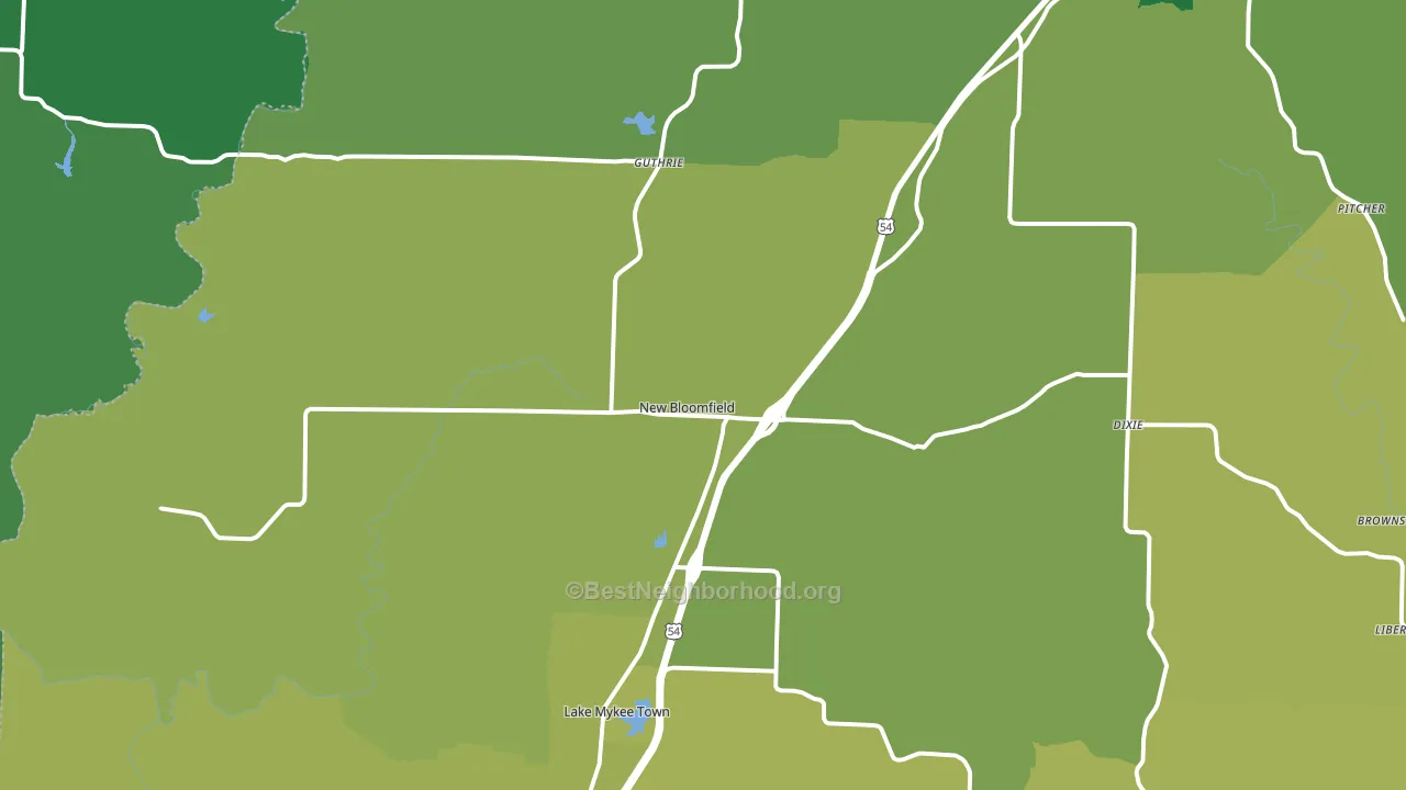65063, MO block-group voter-turnout map