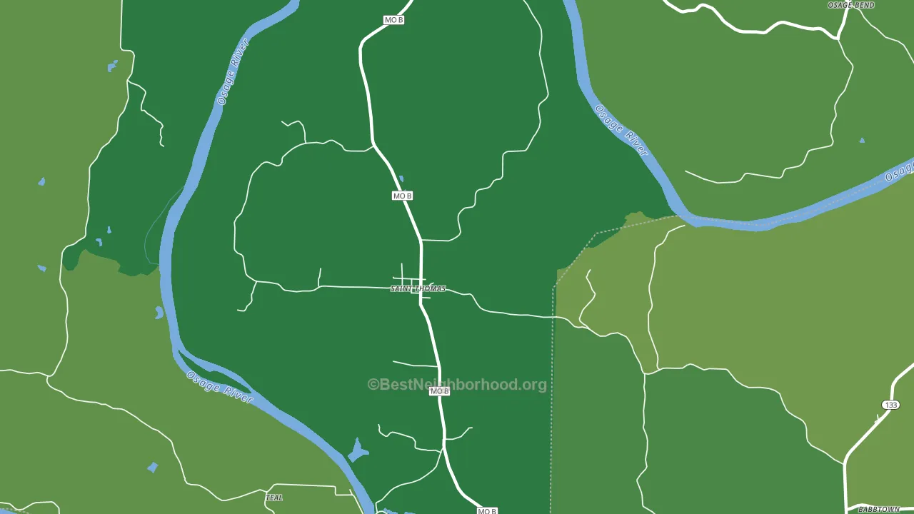 65076, MO block-group voter-turnout map