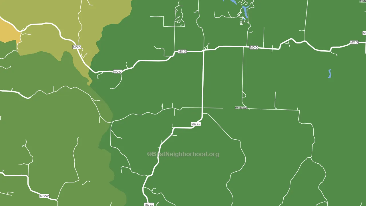 65077, MO block-group voter-turnout map