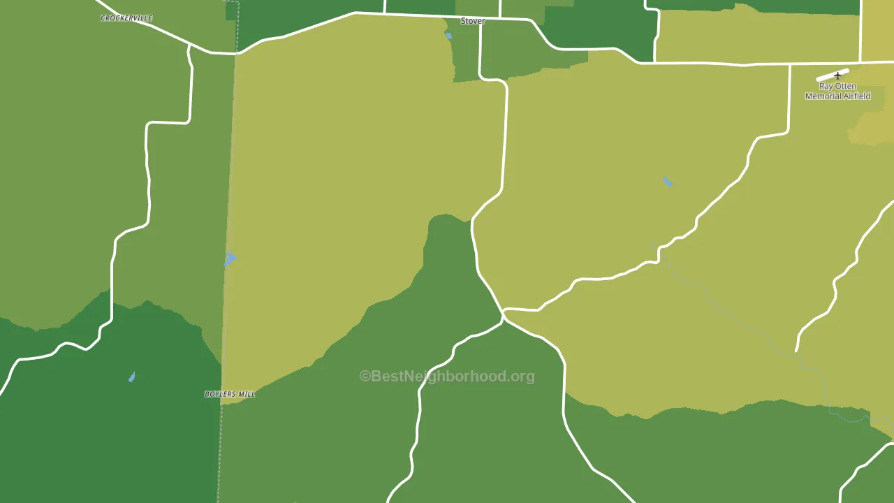 65078, MO block-group voter-turnout map