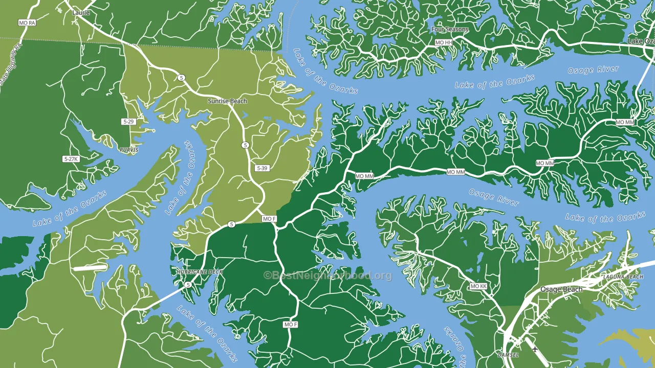 65079, MO block-group voter-turnout map