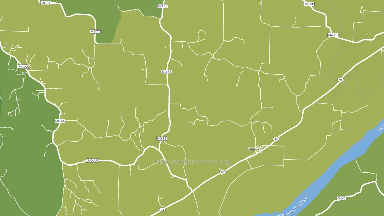 65080, MO block-group voter-turnout map