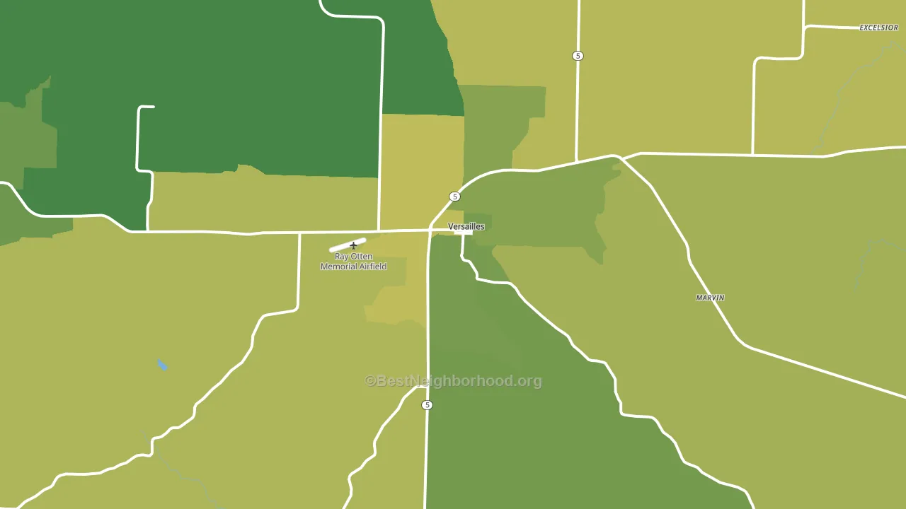 65084, MO block-group voter-turnout map