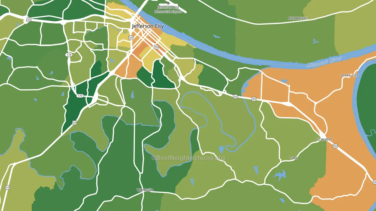 65101, MO block-group voter-turnout map