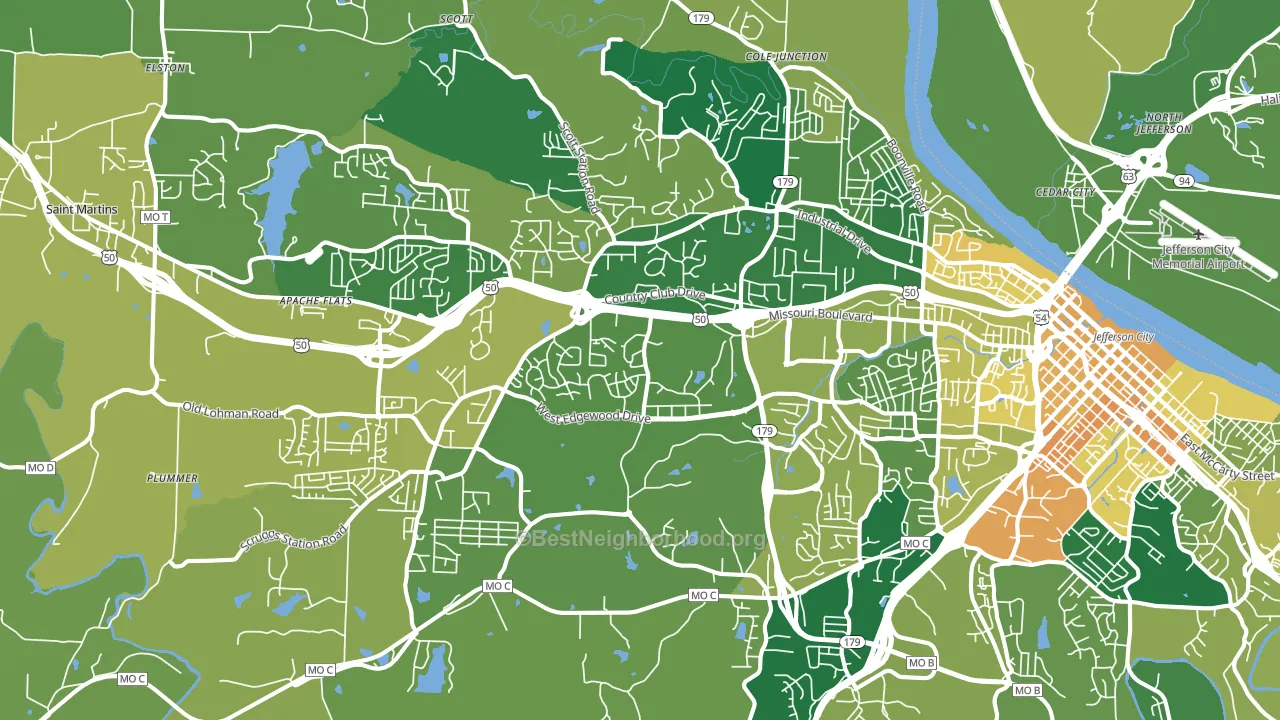 65109, MO block-group voter-turnout map