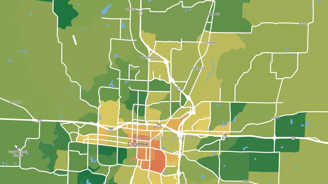 65202, MO block-group voter-turnout map