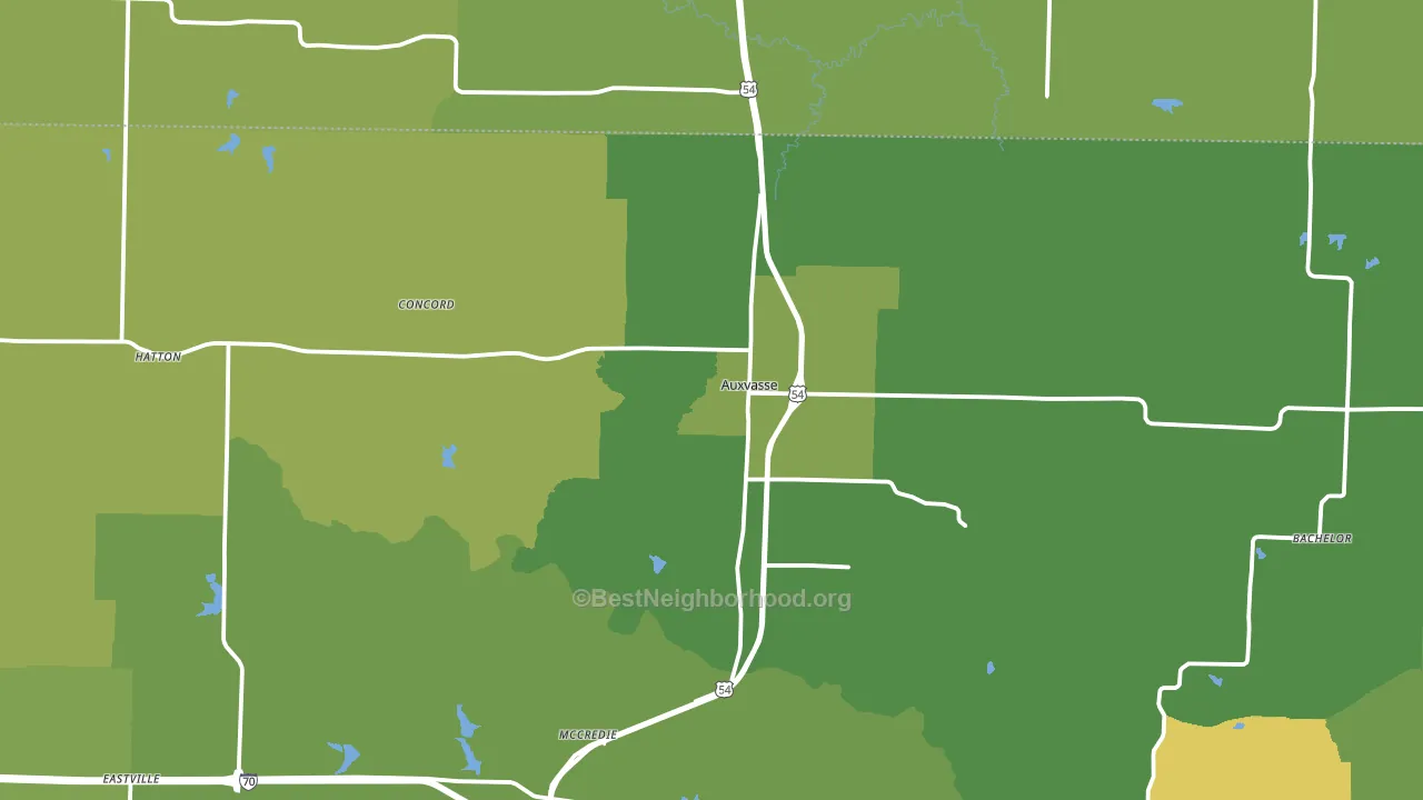 65231, MO block-group voter-turnout map