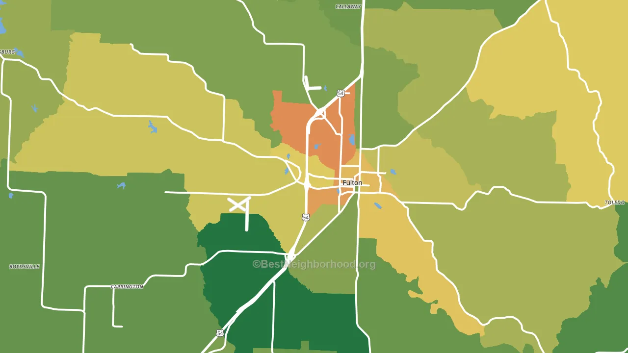 65251, MO block-group voter-turnout map