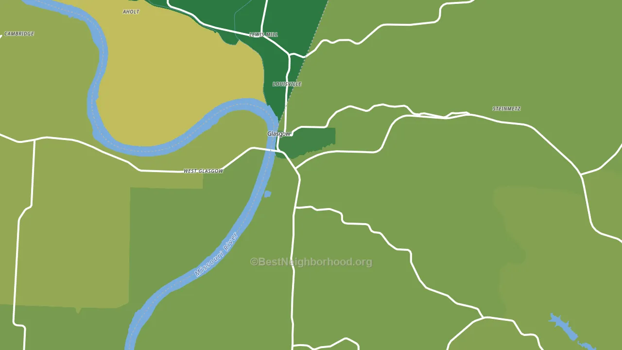 65254, MO block-group voter-turnout map