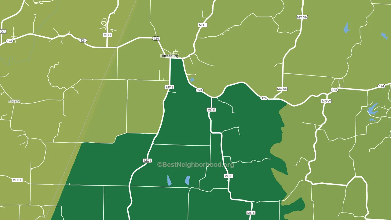 65256, MO block-group voter-turnout map