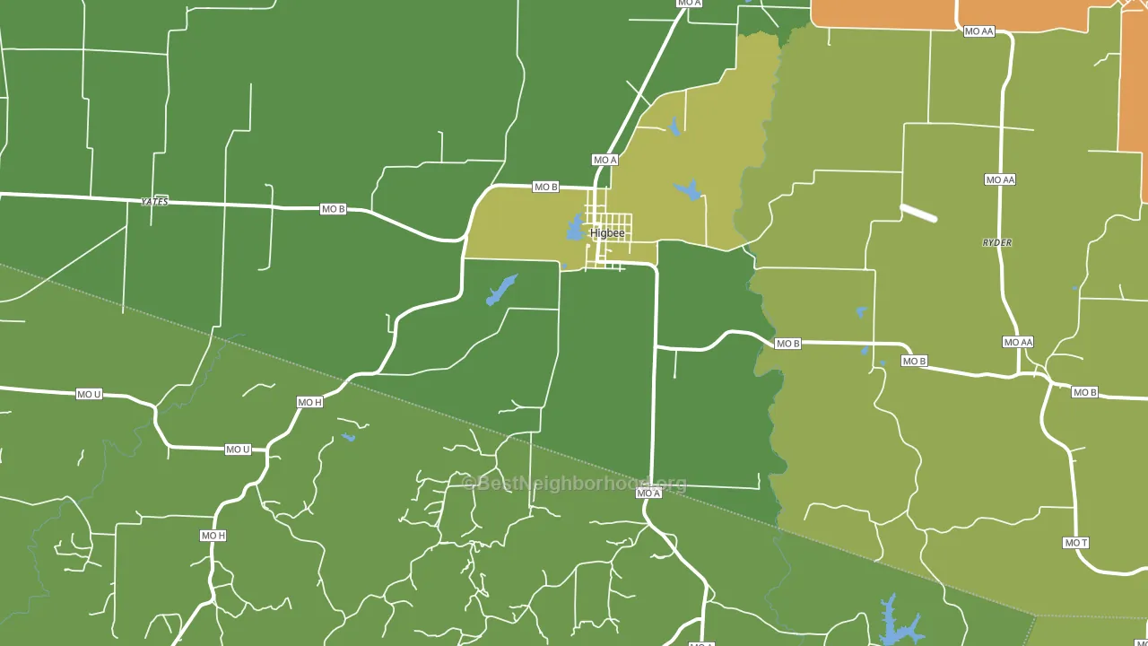 65257, MO block-group voter-turnout map