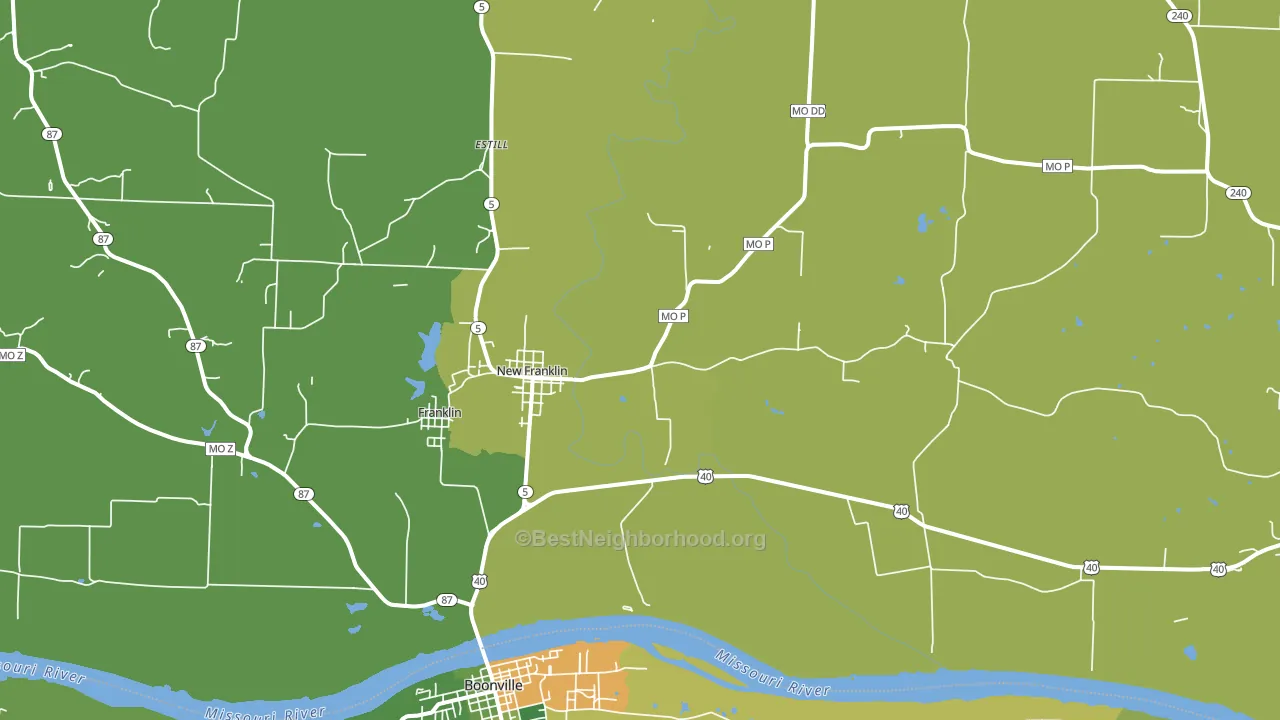 65274, MO block-group voter-turnout map