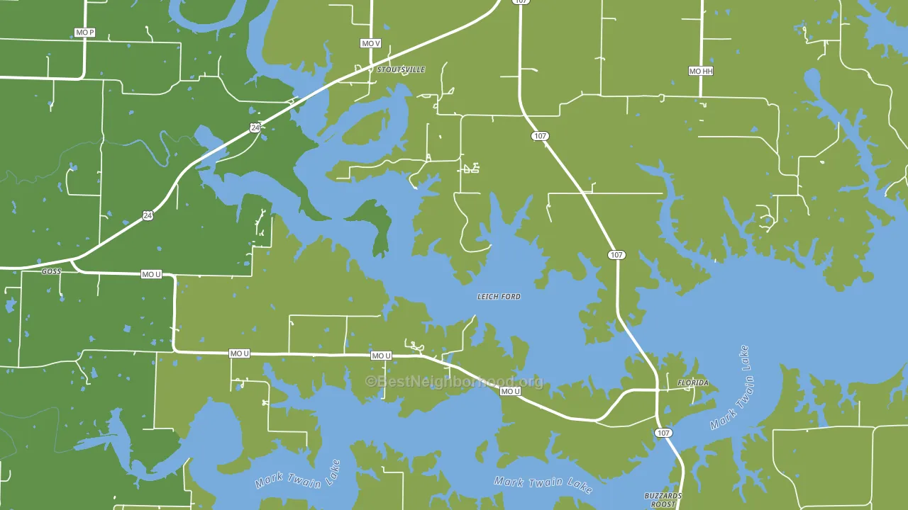 65283, MO block-group voter-turnout map