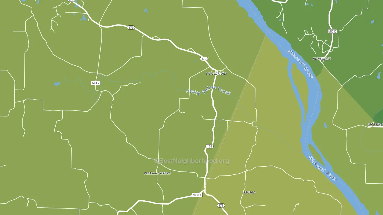 65287, MO block-group voter-turnout map