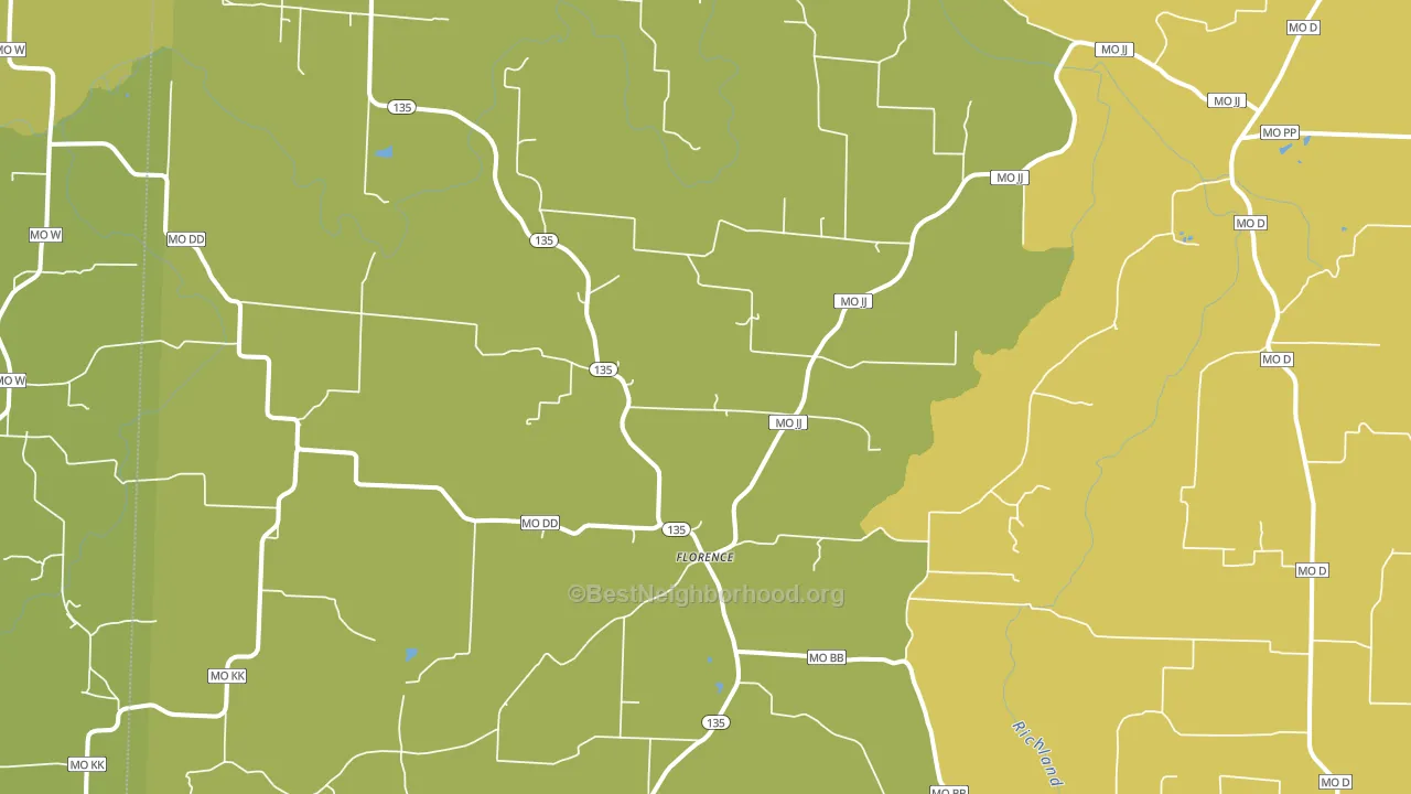 65329, MO block-group voter-turnout map