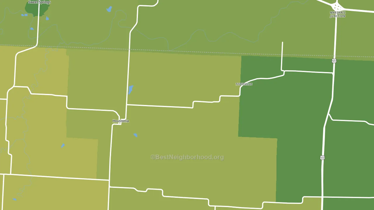 65333, MO block-group voter-turnout map