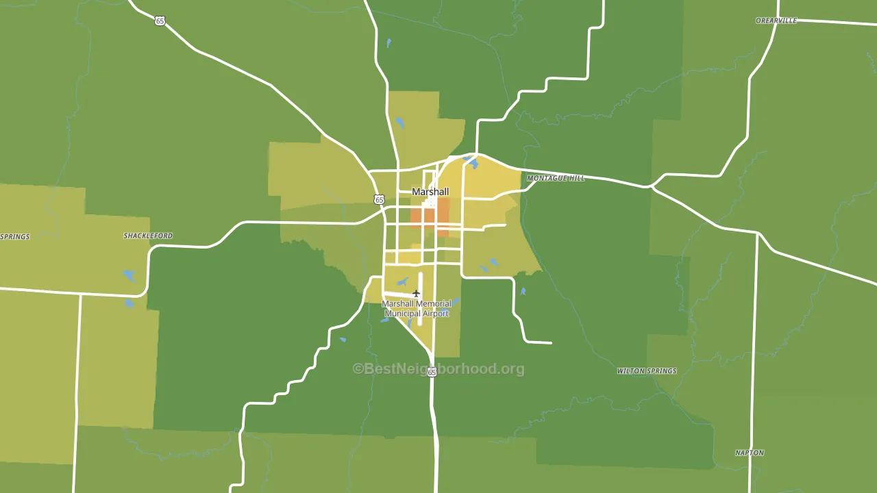 65340, MO block-group voter-turnout map