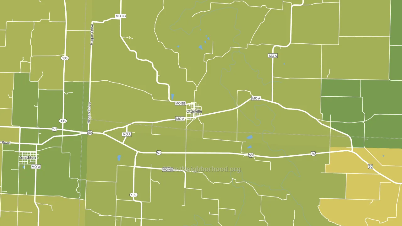 65348, MO block-group voter-turnout map