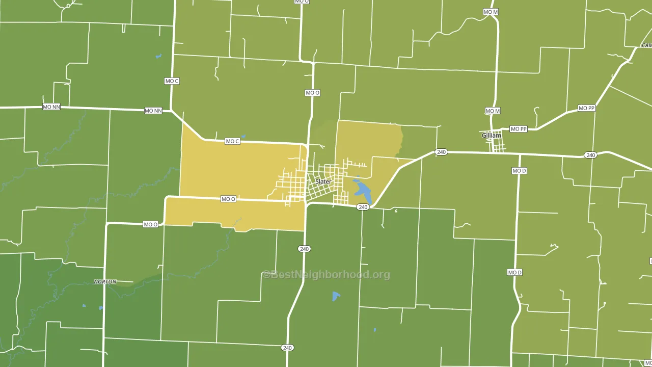 65349, MO block-group voter-turnout map