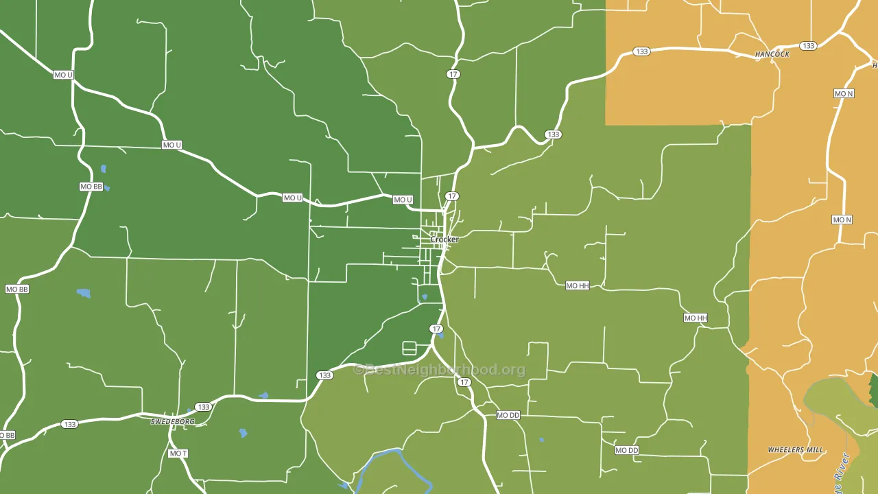 65452, MO block-group voter-turnout map