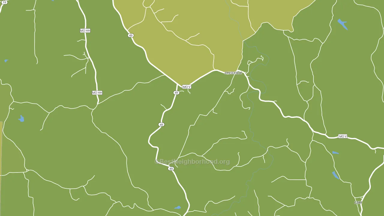 65456, MO block-group voter-turnout map