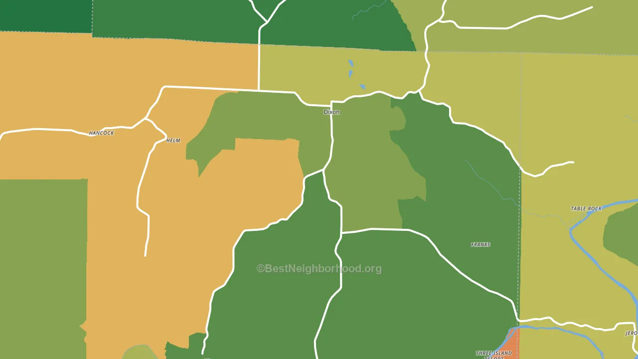 65459, MO block-group voter-turnout map