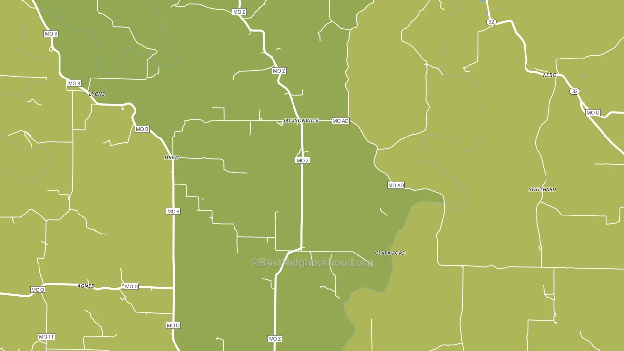 65470, MO block-group voter-turnout map