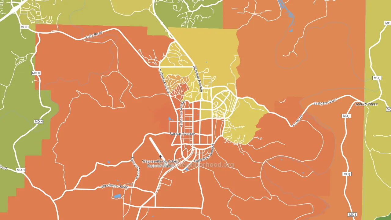65473, MO block-group voter-turnout map