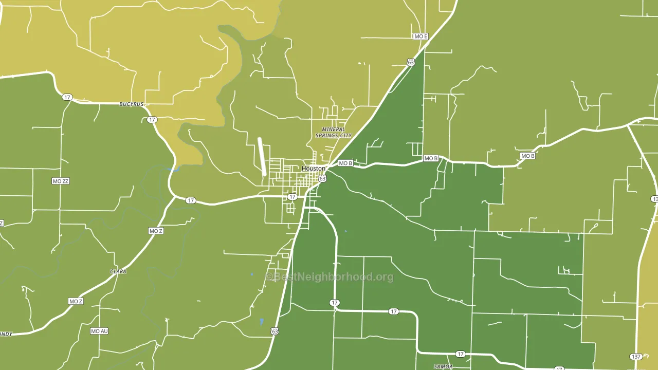 65483, MO block-group voter-turnout map