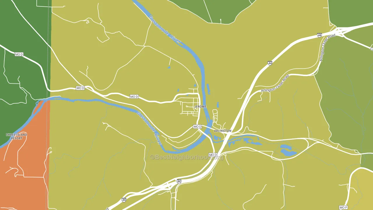 65529, MO block-group voter-turnout map