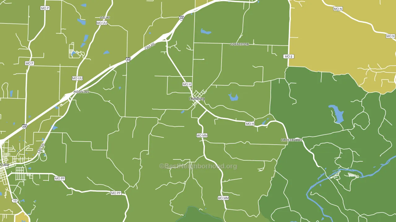 65535, MO block-group voter-turnout map