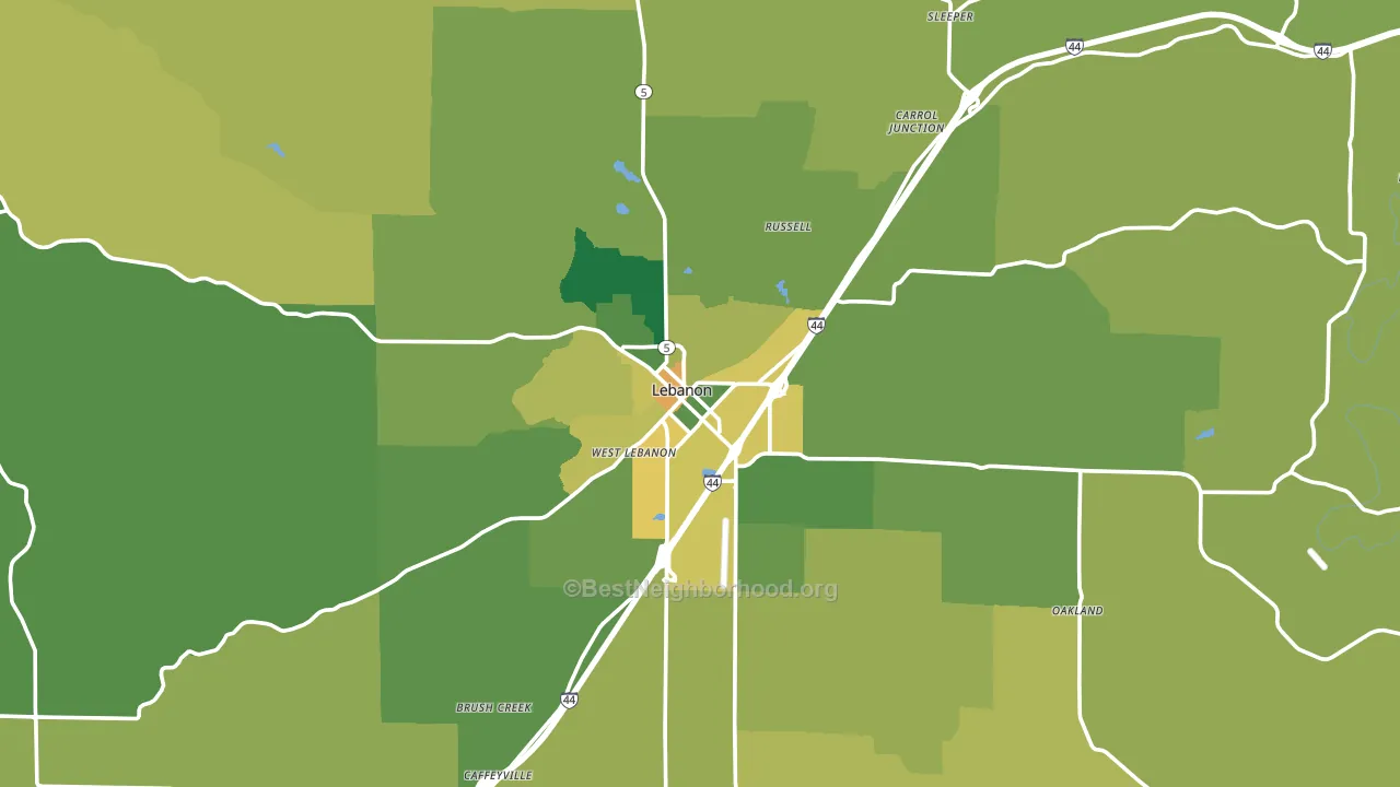 65536, MO block-group voter-turnout map