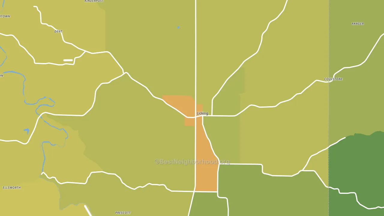 65542, MO block-group voter-turnout map