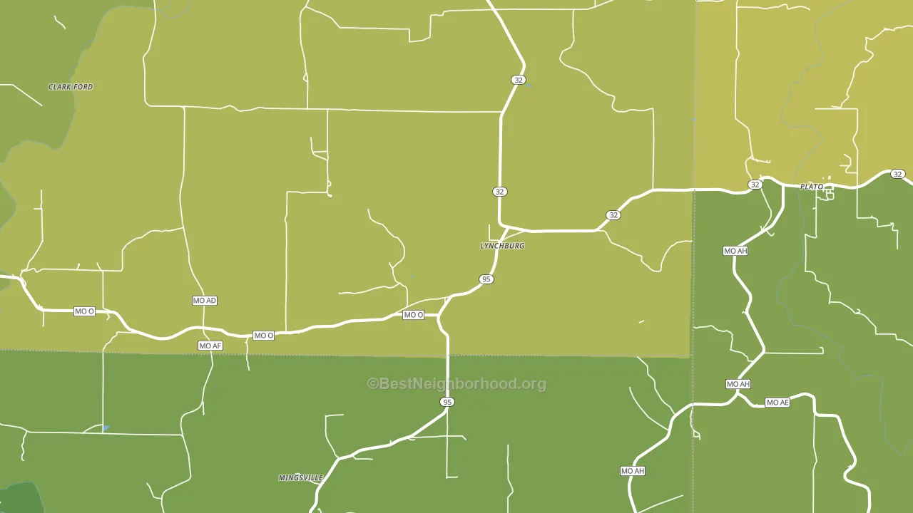 65543, MO block-group voter-turnout map