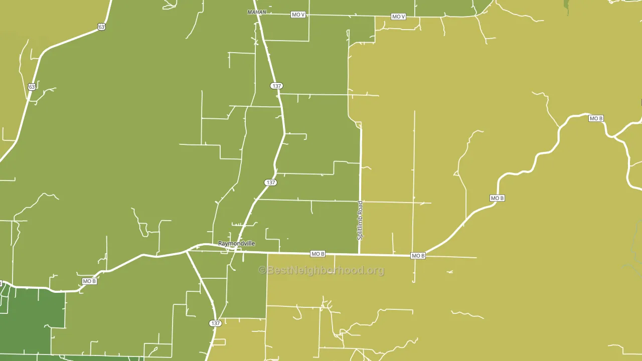 65555, MO block-group voter-turnout map