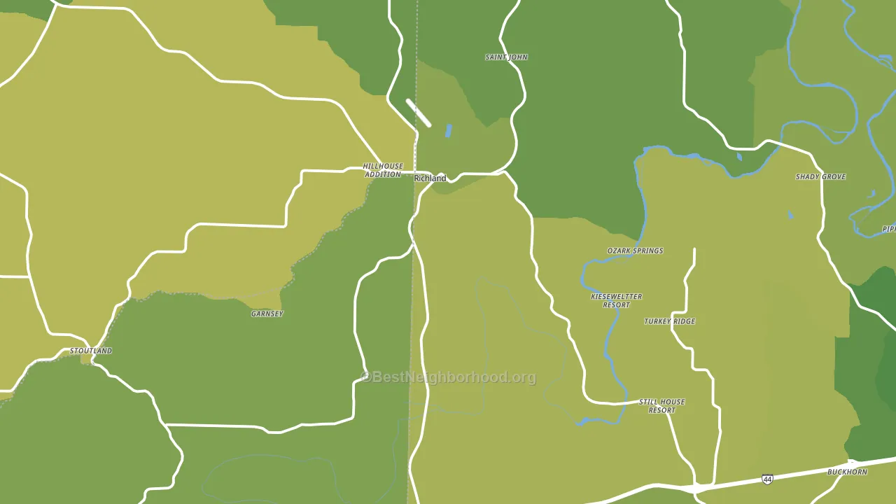 65556, MO block-group voter-turnout map